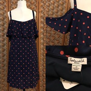 Splendid Blue polkadot Dress OTS Size S